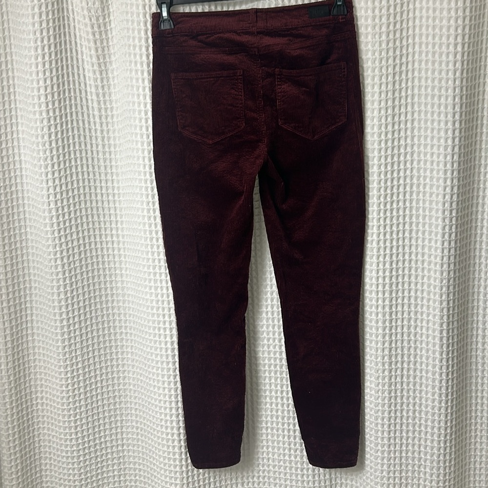Paige Hoxton Ankle Slim Corduroy Pants Size 27 Dark Currant Wine - Picture 7 of 11